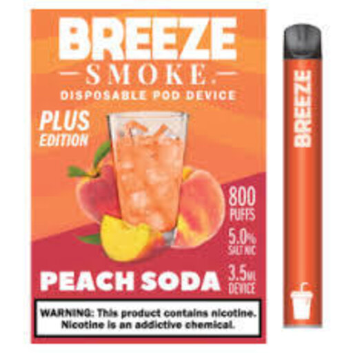 Breeze Plus Peach Soda Disposable Vape Review